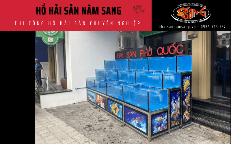 thi công hồ hải sản