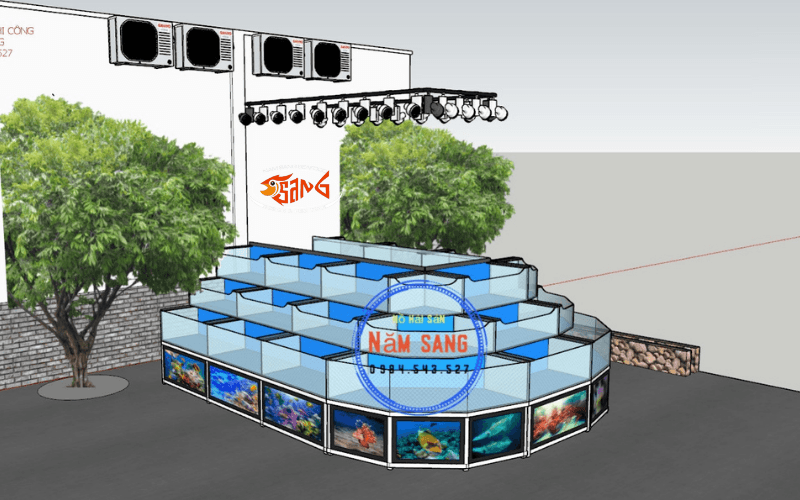 thiết kế hồ hải sản