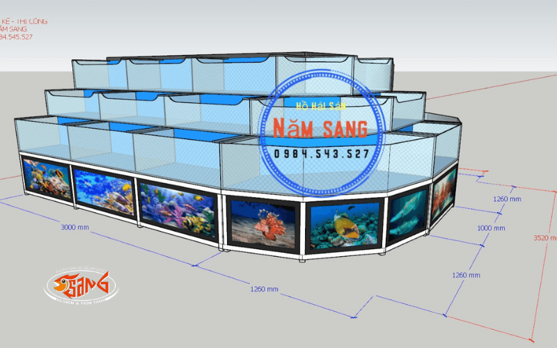 thiết kế hồ hải sản