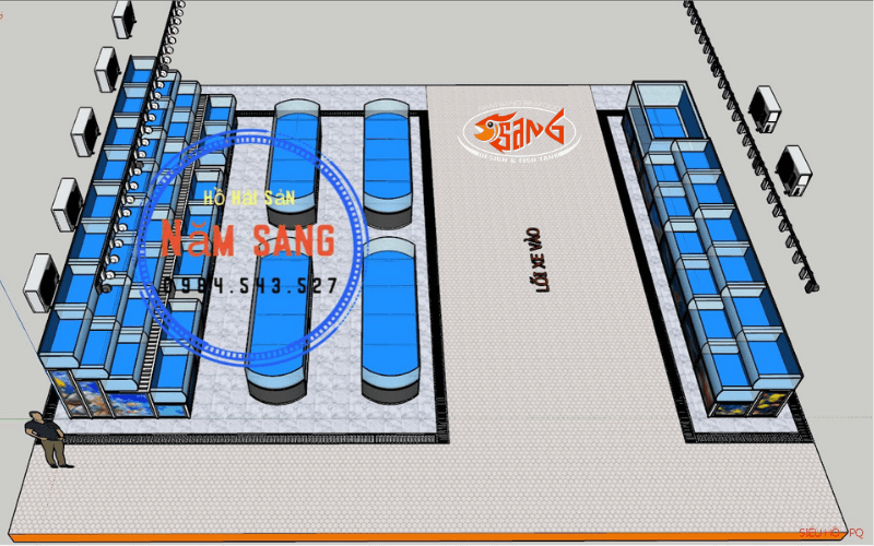 thiết kế hồ hải sản