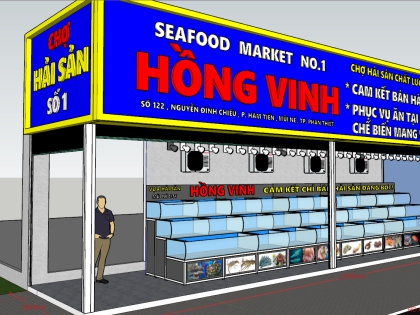 Thi Công Hồ Kính Chứa Hải Sản